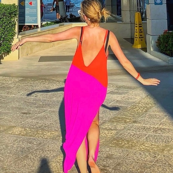 💕1 LEFT!💕NWT Lulus Seaside Retreat Maxi Cover Up - Picture 2 of 8